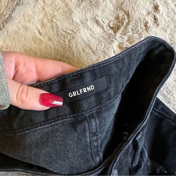 GRLFRND black denim 100% cotton distressed shorts - Picture 8 of 9